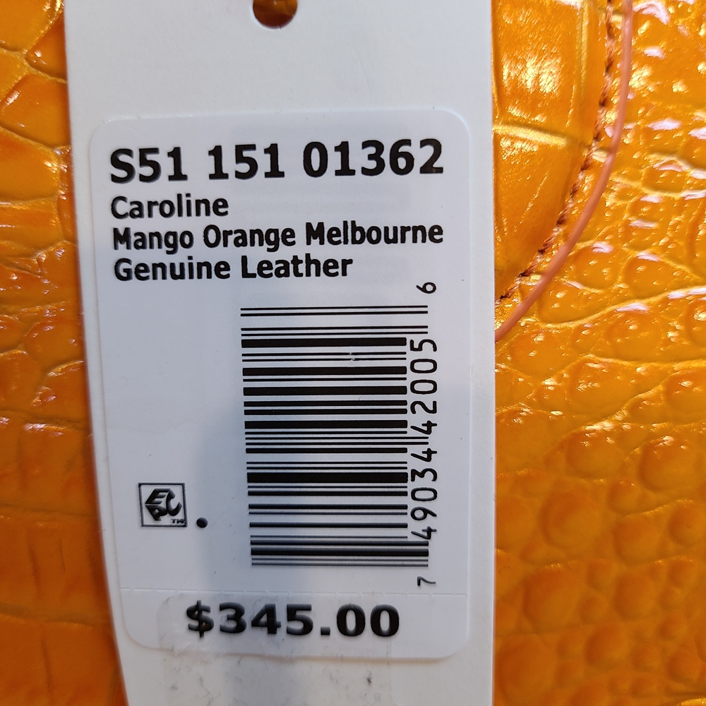 Brahmin Orange Croc-Embossed Tote - Picture 5 of 16